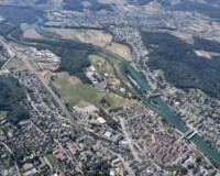 Altstadt von Aarau aus der Luft