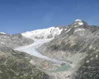 Blick auf den Aletschgletscher aus dem Gyrocopter