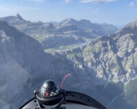 Alpenpanorama aus dem Gyrocopter HB-WGB